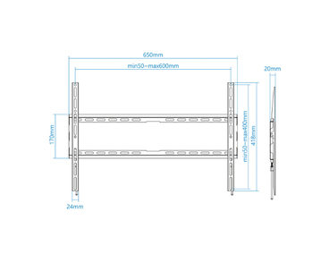 SOPORTE PARED-TV 37"-80" LP1080F-B TOOQ