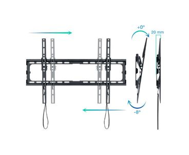 SOPORTE PARED-TV 37"-80" INCLINABLE LP1080F-B TOOQ