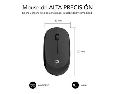 RATON OPTICO BUSINESS SILENCIOSO WIRELESS NEGRO SUBBLIM