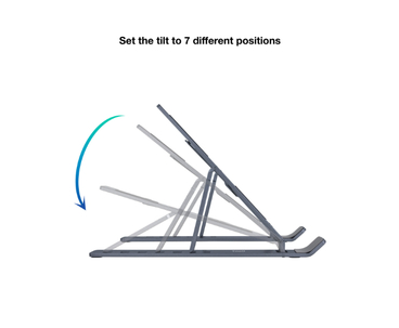 SOPORTE ELEVADOR PARA PORTATILES/TABLETS/LIBROS GRIS OSCURO TOOQ