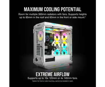 CAJA SEMITORRE ATX ICUE 5000T RGB TG WHITE CORSAIR