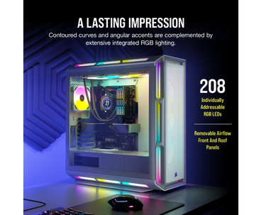 CAJA SEMITORRE ATX ICUE 5000T RGB TG WHITE CORSAIR