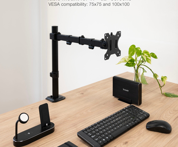 SOPORTE MESA 1 PANTALLA GIRATORIO E INCLINABLE 17"-32" TOOQ