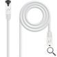 CABLE DE RED LATIGUILLO SSTP CAT8.1 AWG26 1 M BLANCO NANOCABLE